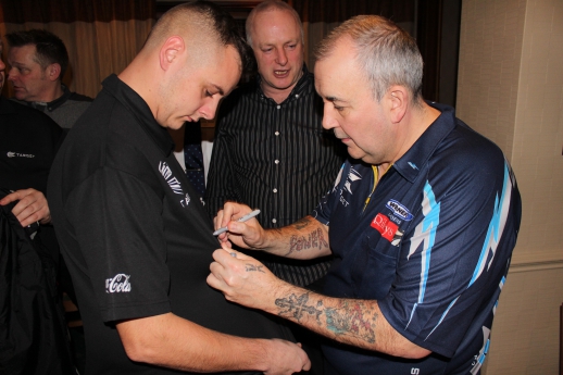 Phil Taylor at the Wycliffe Hotel and Restaurant